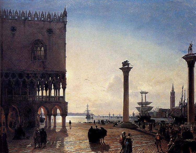 Friedrich Paul Nerly Piazza San Marco At Night oil painting image
